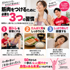田中ボディメンターが50代の筋力トレーニングを指導する様子
